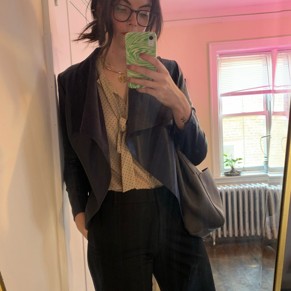 Leather suede jacket